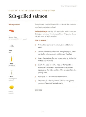 A recipe page: what you need, then six steps